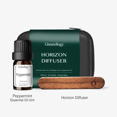 Greenology Horizon Car Diffuser for Essential Oil | Aromatherapy Natural Wooden Car Air Freshener