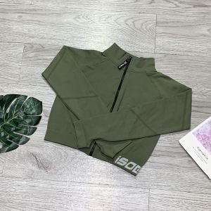 Áo khoác Nữ Bin Sports A213 croptop có khóa kéo vải dệt kim co dãn 4 chiều thấm hút mồ hôi tập yoga gym aerobic trẻ trung Size M (40-53Kg) L (54-60Kg)