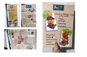 MENU ON SINTRA BOARD (A4/A5 SIZE)