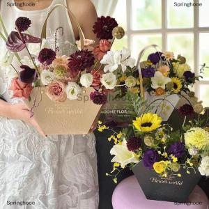 [COD] Springhooe 1Pc Portable Flower Basket Rose Flower Wrapping Box Gift Bag For Wedding Birthday Christmas Party Flower Bouquet Decor Supplies