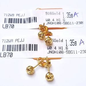 JIN JING SUBANG LOLIPOP BERKILAT EMAS 916 1.35g/1.40g/1.63g up