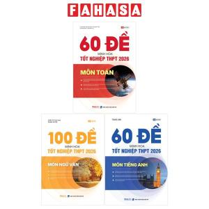 Fahasa - Sách - Combo Sách Hay Sách Đề Minh Họa Tốt Nghiệp THPT 2026 - Khối D - Toán + Ngữ Văn + Tiếng Anh (Bộ 3 Cuốn)