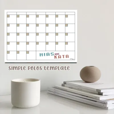 monthly calender monthly planner monthly schedule board agenda bulanan kalender BISA COD ( free 1 pcs spidol wipe & clean)