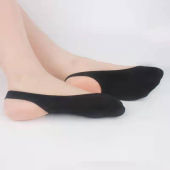 SKI Invisible Socks for Women: Ice Silk Boat Socks & Non-Slip Forefoot Pads