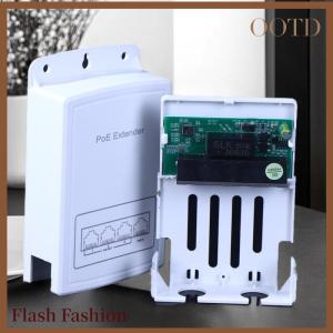 [Falsh F] 1Pcs 100M Outdoor Rainproof POE Repeater IP30 VLAN 44-57V 30W 4 5 Port POE Extender For POE Camera Wireless AP