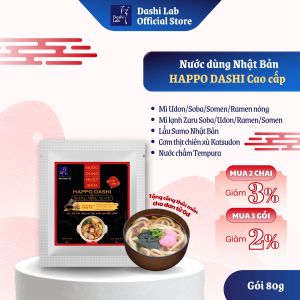 Nước Dùng Nhật Bản HAPPO DASHI Thơm Ngon Chất Lượng Giữ Trọn Mùi Vị Nhật Bản Chiết Xuất Tảo Bẹ Gói 80g