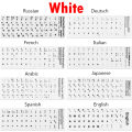 Keyboard Alphabet Layout Stickers Non-slip Thai Korean Spanish Deutsch English Japanese Russian French Laptop Keyboard Stickers Language Learning Assistance. 