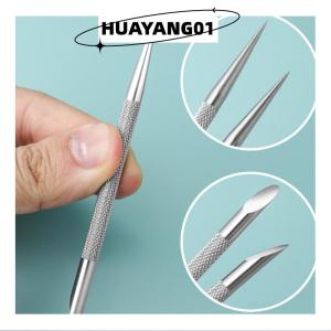 HUAYANG01 [2023 new HOT FASHION] 1 PC đôi-đã kết thúc bằng thép không gỉ lớp biểu bì Pusher Nail cắt sửa móng tay Remover Sticks công cụ cho Nail Art