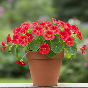 Nasturtium Cherry Rose Edible Flower 20–30 Seeds Container Friendly Easy Grow