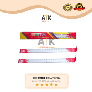 Penggaris Plastik 30 cm Jenia Garisan Ruler Mistar ( 1 Pcs ) atk