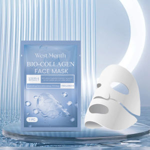 West Month Bio-Collagen Real Deep Mask 1 Sheet – Moisturizing Pore Tightening Improves Skin Elasticity Fades Fine Lines Revitalizes Dull Skin Gentle for All Skin Types