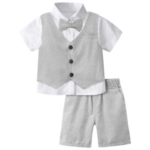 Formal Attire for Kids Boy School Uniform Baby Birthday Outfit Toddler Wedding Ring Bearer Dress 1-5 Years Children Church Gentleman Suits