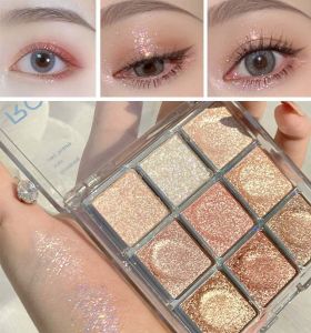 9 Colour Eyeshadow Waterproof Long Lasting Shimmer Matte Shiny Metallic Glitter Palette