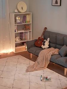 Lazy Sofa Bedroom Small Sofa Household Economical Double Tatami Sofa Sofa ChairBean Bag Sofa 2seater Double Sofa Tatami Single SOFA Cover Big Size Lazy Sofa Bedroom Ins