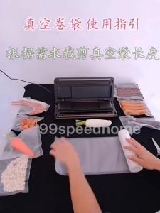Food Vacuum Plastic Sealer Commercial Heat Grade Bag Plastik Seal Beg Storage Roll Vakum Ayam Ikan Makanan Tahan Lama