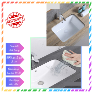 Chậu rửa mặt lavabo rửa mặt chậu rửa âm bàn LV025 MEN SỨ CAO CẤP CHỐNG BÁM BẨN - BẢO HÀNH 20 NĂM