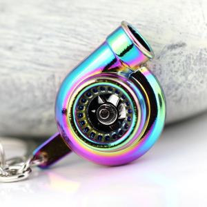 Turbo Key chain Metal Spinning Turbocharger Automotive Mini Car Part Keychain Key Ring