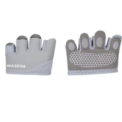 CHENJIE 1Pair Anti-Slip Gym Half Finger Gloves Breathable Ultra-Light Weight Yoga Fitness Gloves Training Equipment Anti-Callus Weight Lifting Grips Cycling