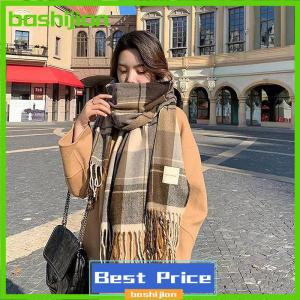 bashijian New Fashion Winter Plaid Scarf Female Autumn And Winter Everything New Casual Classic Imitation Cashmere Plaid
