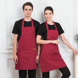 Celemek celemek tahan air masak anti air Pria Wanita Chef Pelayan Pelayan Kafe Original Handmade