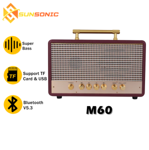 M60 Strong Magnetic Portable Wireless Exceptional Sound Quality Speaker 5+ Hours Playtime with Holder