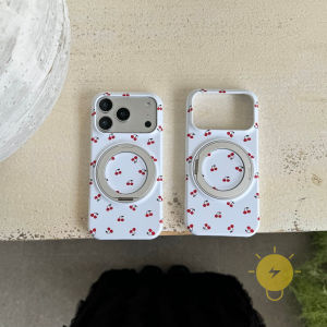 For iPhone 17 Pro Max Case TPU Cherry Rotate Phone Case For 16 15 Cover Aesthetic Korean Cute