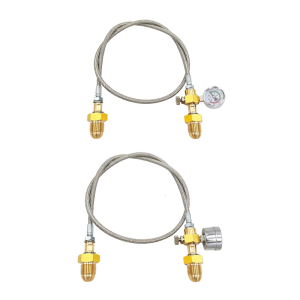 ท่อเติมสูบอาร์กอนแรงดันสูงอะแดปเตอร์5/8ท่อก๊าซพลาสติกโลหะที่ปลอดภัย