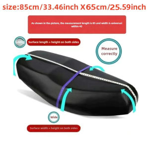 PU leather motorcycle seat cover - waterproof UV resistant elastic protection suitable for motorcycles/scooters