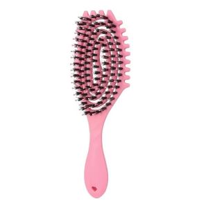 MINIFELE 262 Arc-Shaped Design Hollow Comb Anti-Static Bristle Hollow Arc-Shaped Comb Dual Purpose Hollow Out Anti-Static Styling Brush Dry Wet Use