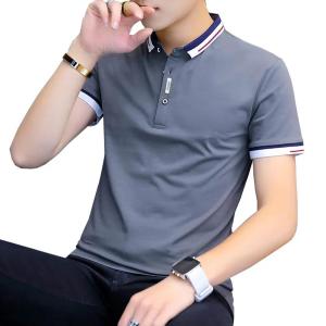 BROWON 2026 summer casual polo shirt men short sleeve turn down collar slim fit sold color polo shirt for men plus size2026