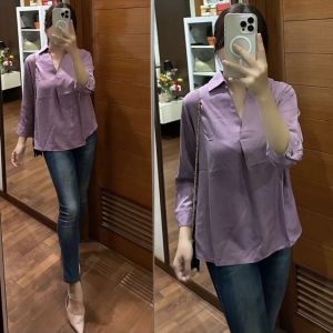 KEMEJA WANITA OVERSIZED TOP RAYON TWILL BAJU ATASAN PEREMPUAN