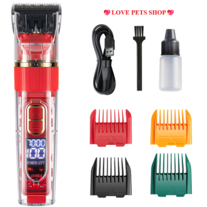 Tông đơ cạo lông Chó mèo pin trâu màn hình led Power left - Love Pets Shop