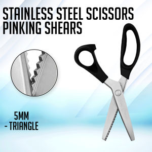 ProPRINTZ - Triangle/Arc Design Stainless Steel Scissors Pinking Shears Craft Tools for Fabrics and Papercrafts 5mm
