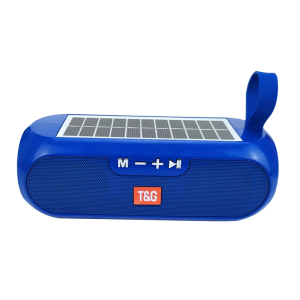 TG182 Solar Boombox Outdoor Speaker 10W USB Portable Wireless Column Loudspeaker Waterproof Support TF Card FM Radio Aux Input
