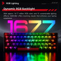 MACHENIKE K500 M61 Analog Magnetic Switch Mechanical Keyboard 8000 Hz Polling Rate RBT Wired keyboard Adjustable Key Travel RGB Backlit Aluminum Top Plate 61 Keys Gaming Keyboard Support Driver. 