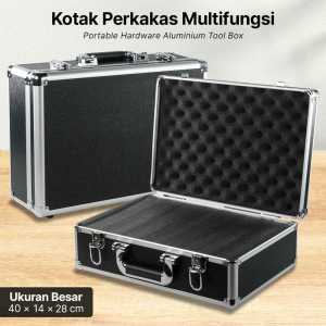COD Fnicel Kotak Perkakas brankas Multifungsi Portable Hardware Aluminium Tool Box - Le01