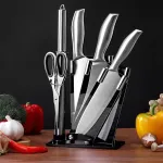 Cleaver Knife Set kitchen knife set high quality with stand knives set with holder butchers knife