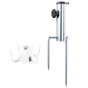 Heavy Duty Adjustable Beach Umbrella Anchors Base For Grass Sand Wind Resistance