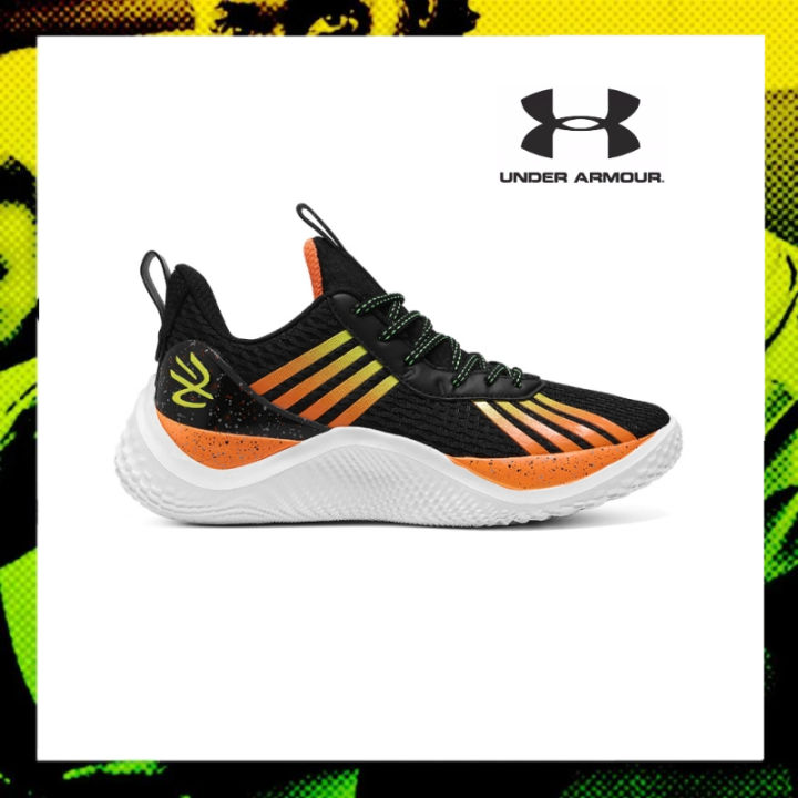 Under Armour ใหม่ Curry Flow 10 ผู้ชายรองเท้าบาสเกตบอลรองเท้ากีฬา สีดำ