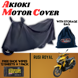 Akioki Waterproof Motorcycle Cover for Rusi Royal Portable PVC All-Weather Motor Cover