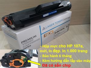 Hộp mực cho HP 107a Hộp mực máy in HP 107w 135w 135a M137fdw có chíp. Cartridge W1107A in đẹp nhập khẩu mới 100%