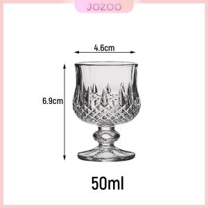 Jozoo Diamond Goblet Glass - 50ML Household Cup for Wine Whiskey Champagne & Fruit Juice 1Pc