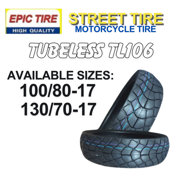 Epic Tire (TL106) Dual Sports Tire Tubeless Motorcycle Tire For