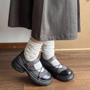Free Shipping 2026 Autumn New Thick-Soled Height-Increasing Sneakers For Petite Women Retro Soft-Soled Cross-Strap Flats