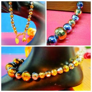 High Grade Emas Korea(24K Gold Plated) Rantai Tangan Pattern crystal ball(Permukaan cuttinh Bola Kristel)2 Warna(Warna Emas dan Emas Putih)Warna dan Pattern Gelang ni seakan-akan Emas Betul.-韓国金(24k 镀金)高品质手链
