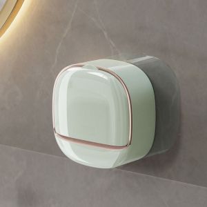 OKONOK Có hộp thoát nước Đĩa đựng xà phòng Không thấm nước Không cần đục lỗ Hộp xà phòng thoát nước phòng tắm Thời trang Lật Giá đựng xà phòng