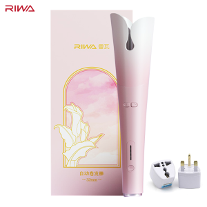 Riwa 32MM Auto Rotating Hair Curler Infrared Repair And Ions Nourishment With Temperature Display Automatic Curling Iron