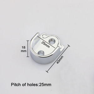 19/22/25mm 2Pcs/set Wardrobe Clothes Rod Flanges Wall Mounted Curtain Rod Flanges Heavy Duty Flanges