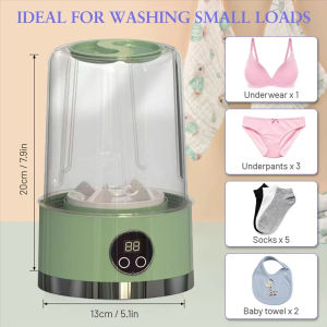 Wireless Mini Rechargeable Washing Machine 1L Dehydrating Underwear Travel Portable Small Socks Washing Machine Portable Laundry Bucket