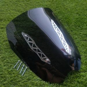 Paket Fullset Windshield+Garnish Nmax Turbo Neo S Techmax - Winsil/Visor+Garnish+Baut+Spacer Tebal